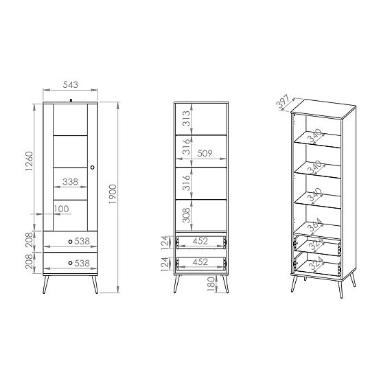 Vitrína Forest menšia - zelená