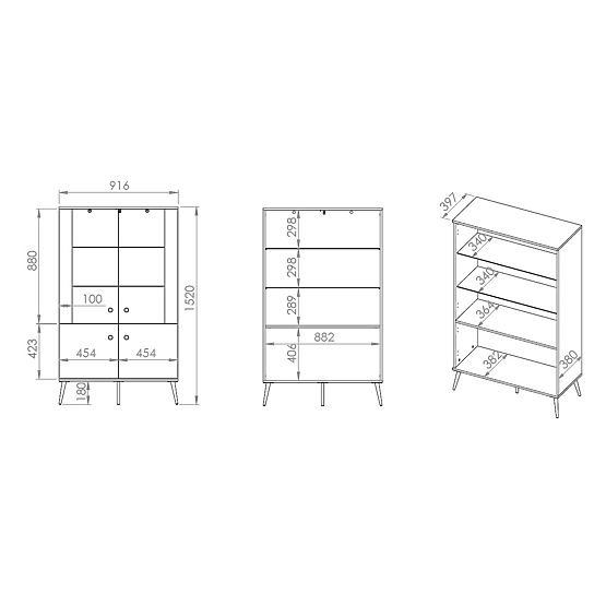 Vitrína Forest väčšia - zelená