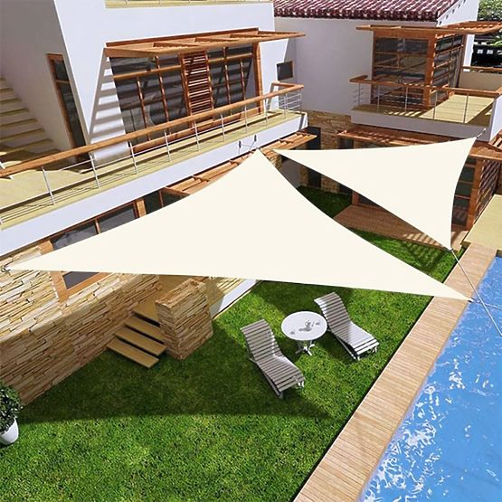 Vodoodolná tieniaca plachta 3x3x3m ModernHome - béžová