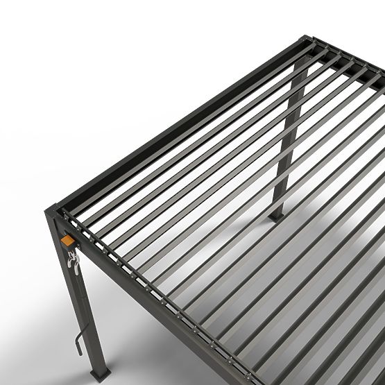 Voľne stojaca záhradná pergola Antilla z hliníka, 4x3 m, bioklimatická, pohyblivé lamely, antracitov