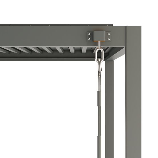 Voľne stojaca záhradná pergola Antilla z hliníka, 4x3 m, bioklimatická, pohyblivé lamely, antracitov