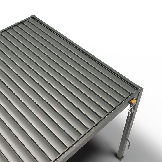 Voľne stojaca záhradná pergola Antilla z hliníka, 4x3 m, bioklimatická, pohyblivé lamely, antracitov