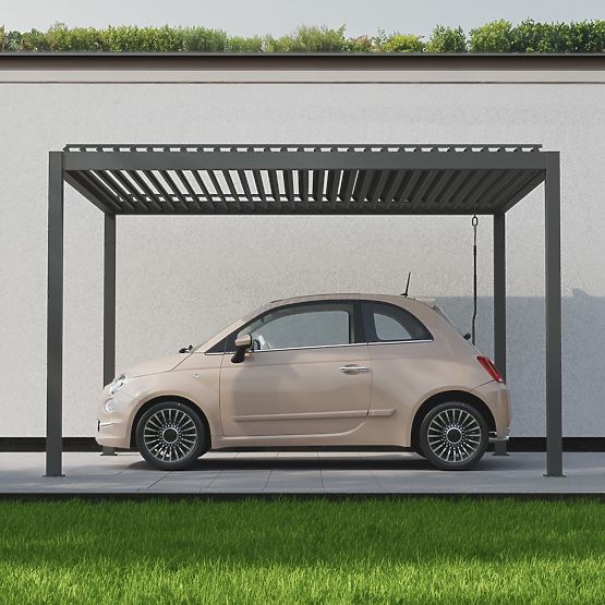 Voľne stojaca záhradná pergola Antilla z hliníka, 4x3 m, bioklimatická, pohyblivé lamely, antracitov