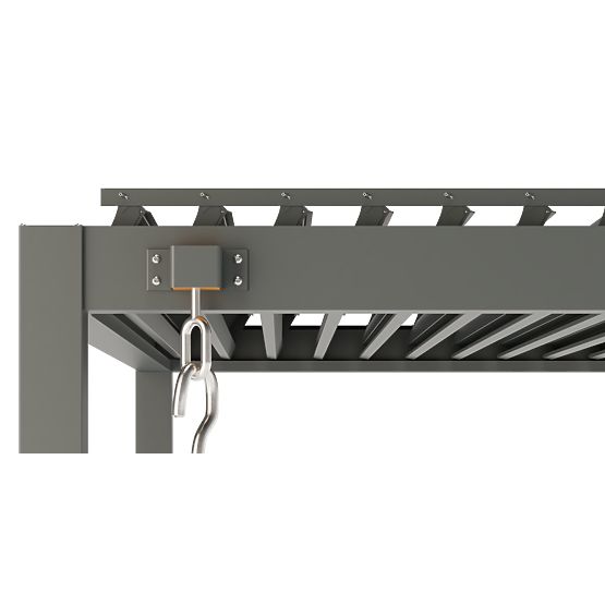 Voľne stojaca záhradná pergola Antilla z hliníka, 4x3 m, bioklimatická, pohyblivé lamely, antracitov