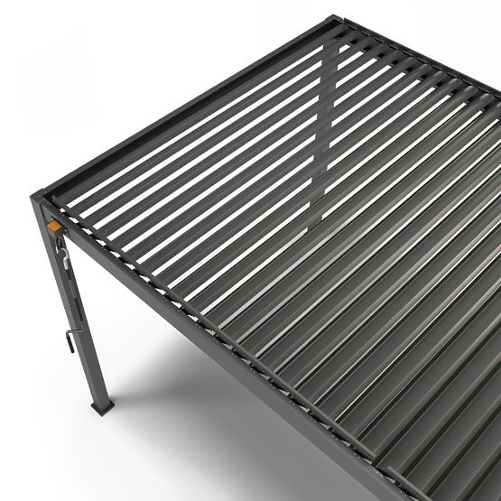 Voľne stojaca záhradná pergola Antilla z hliníka, 6x3 m, bioklimatická, pohyblivé lamely, antracitov