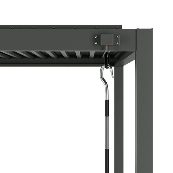 Voľne stojaca záhradná pergola Antilla z hliníka, 6x3 m, bioklimatická, pohyblivé lamely, antracitov