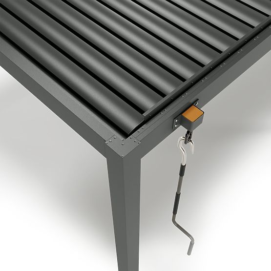 Voľne stojaca záhradná pergola Antilla z hliníka, 6x3 m, bioklimatická, pohyblivé lamely, antracitov