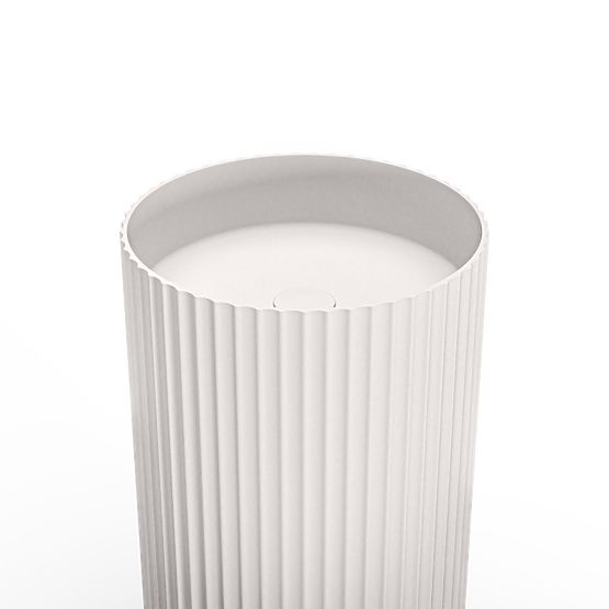 Voľne stojace umývadlo Ciriola, kompozitné, 45x90 cm, biela, ryhovaná