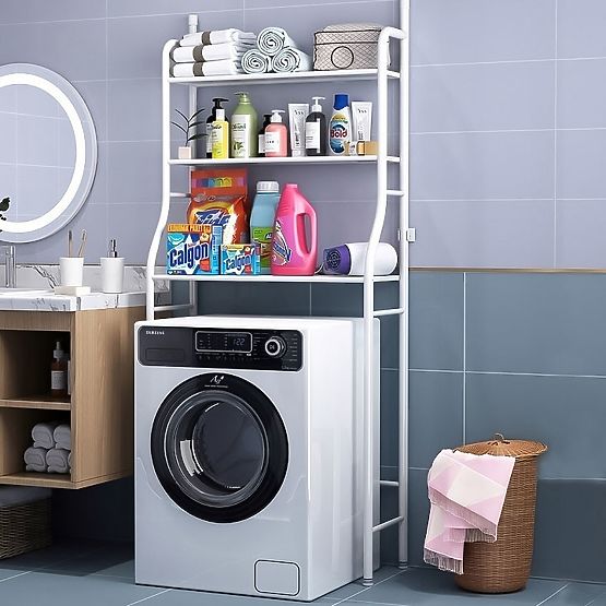 Vysoký WC regál do kúpeľne nad toaletu 3 police hliníková konštrukcia