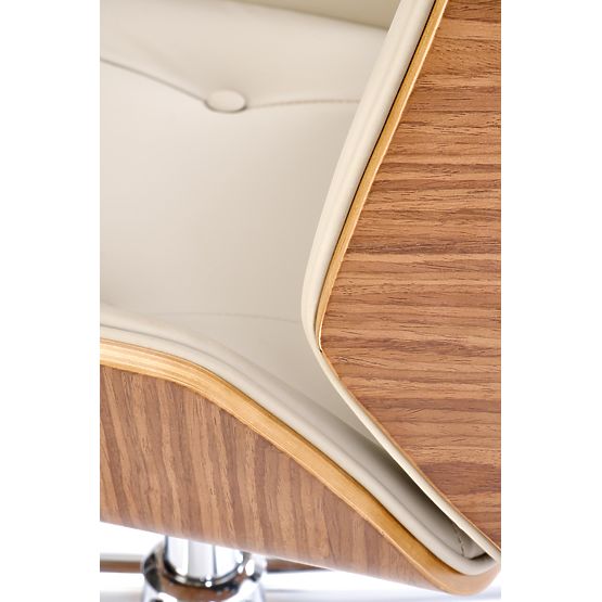 WEBSTER kancelárske kreslo orechové/béžové