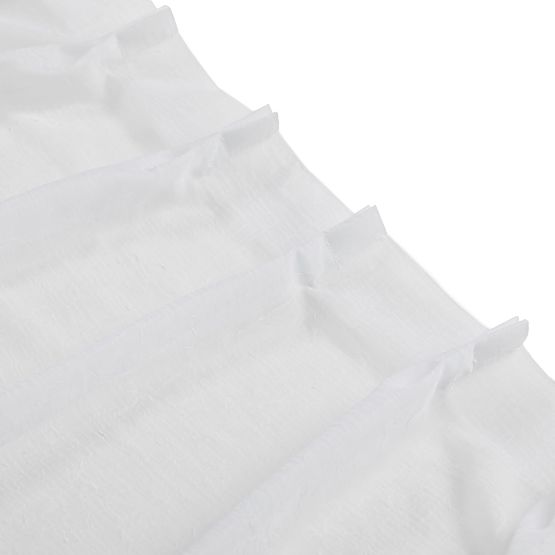 Záclona KRESZ biela farba klasický štýl flex flex 5,5 cm s dvojitým záhybom drvený voál 140x270