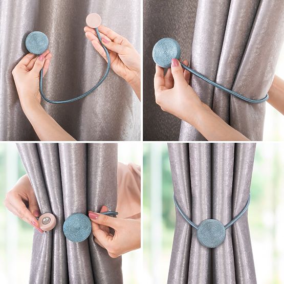 Záclony - doplnky CALGARY farba svetlomodrá ameliahome