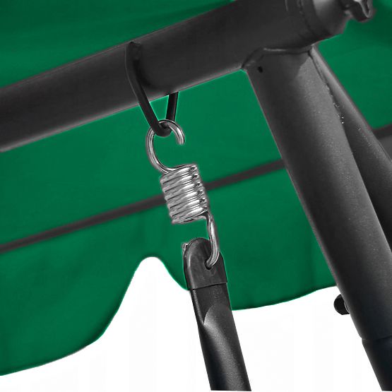 Záhradná hojdačka rozkladacia 2v1 vankúše zelená