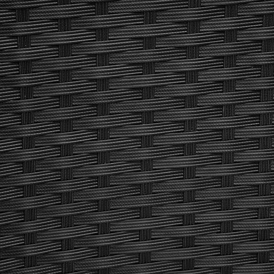 Záhradná lavica z technoratanu pohovka CORDOBA čierna s béžovými vankúšmi