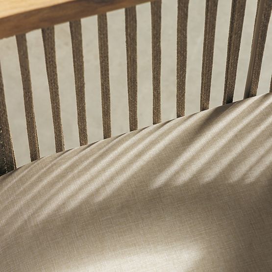 Záhradná rohová súprava so stolíkom Vetralla, výplet, akáciové drevo FSC, teakový vzhľad, svetlo béž