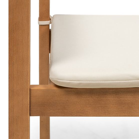 Záhradná stolička Familis ll eukalyptové drevo FSC, teakový vzhľad, béžová