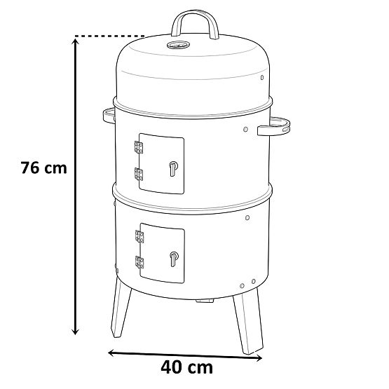 Záhradná udiareň grilová pec FUMARO