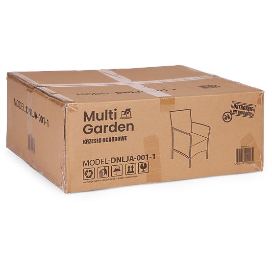 Záhradné kreslo s vankúšom stolička na balkón terasu záhradu čierne MultiGarden