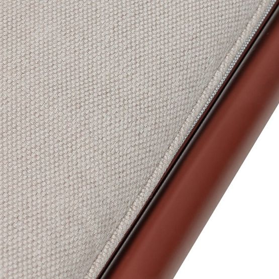 Záhradné lehátko Amarello nastaviteľné, hliníkové, svetlo béžové/bordovo hnedé