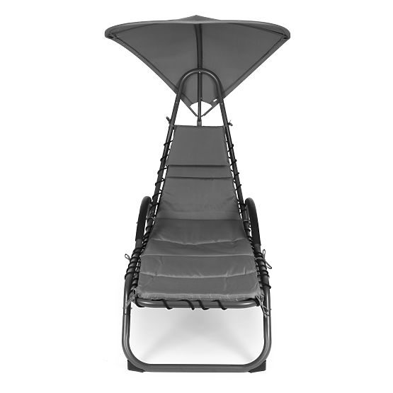 Záhradné lehátko s veľkou oválnou strieškou ModernHome