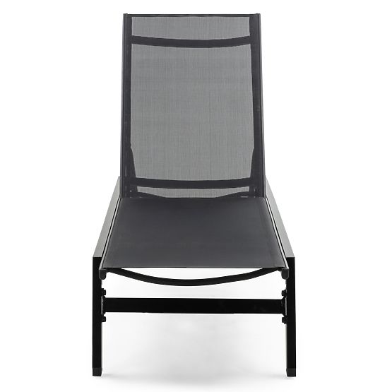 Záhradné lehátko Shelly nastaviteľné, hliníkové, grafitové