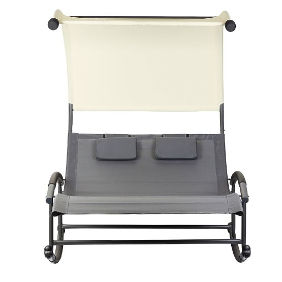 Záhradné ležadlo s baldachýnom hojdačka