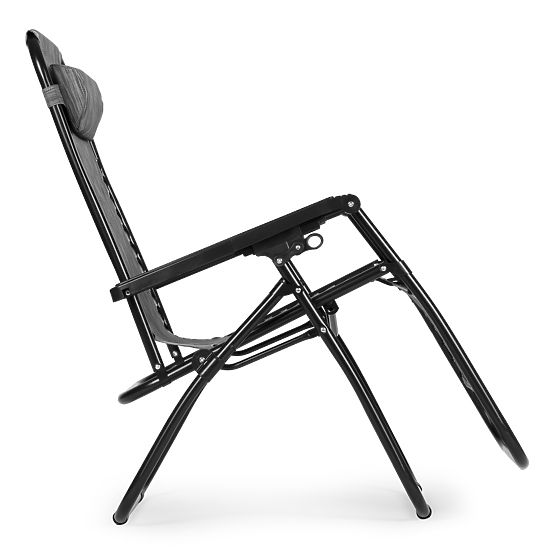 Záhradné plážové kreslo s nastaviteľným operadlom ZERO GRAVITY ModernHome - sivé