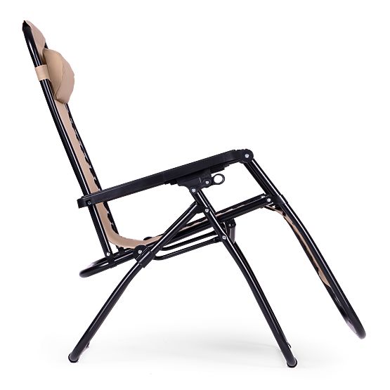 Záhradné plážové lehátko s nastaviteľným operadlom ZERO GRAVITY ModernHome - béžové