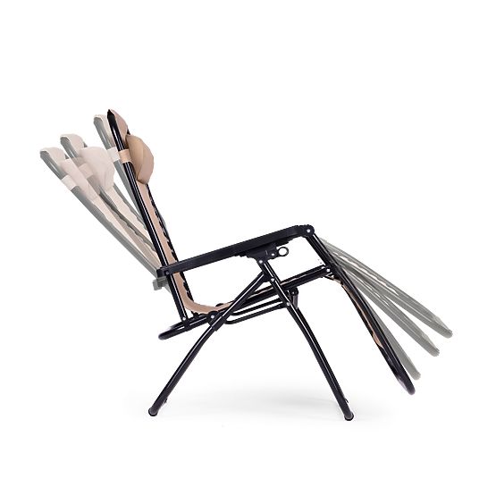 Záhradné plážové lehátko s nastaviteľným operadlom ZERO GRAVITY ModernHome - béžové