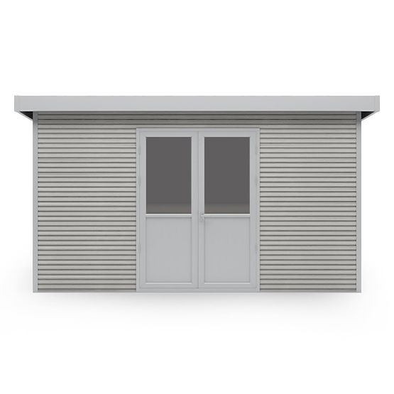 Záhradný domček Ardena 4x3 m 12 m², tmavošedý, kompozitné drevo, hliník, jednoduchá montáž