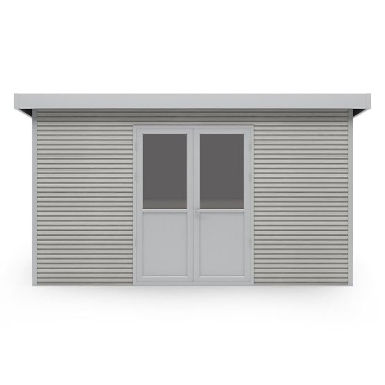 Záhradný domček Ardena 4x3 m 12 m², tmavošedý, kompozitné drevo, hliník, jednoduchá montáž