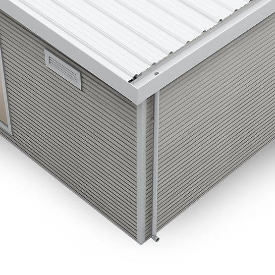 Záhradný domček Ardena 4x3 m 12 m², tmavošedý, kompozitné drevo, hliník, jednoduchá montáž