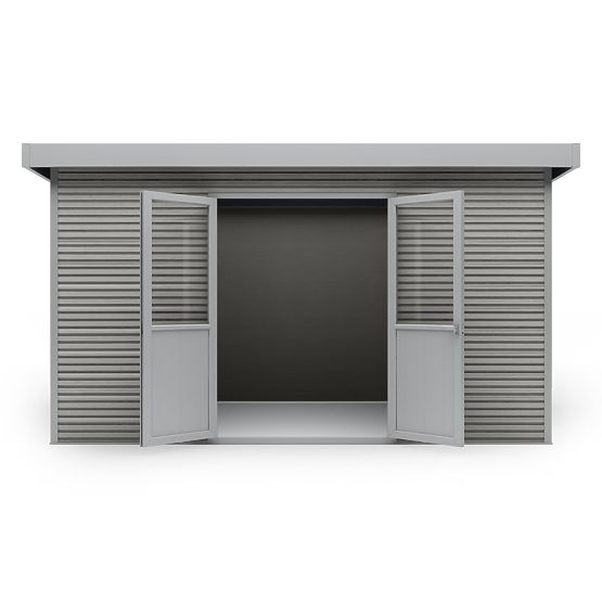 Záhradný domček Ardena 4x3 m 12 m², tmavošedý, kompozitné drevo, hliník, jednoduchá montáž