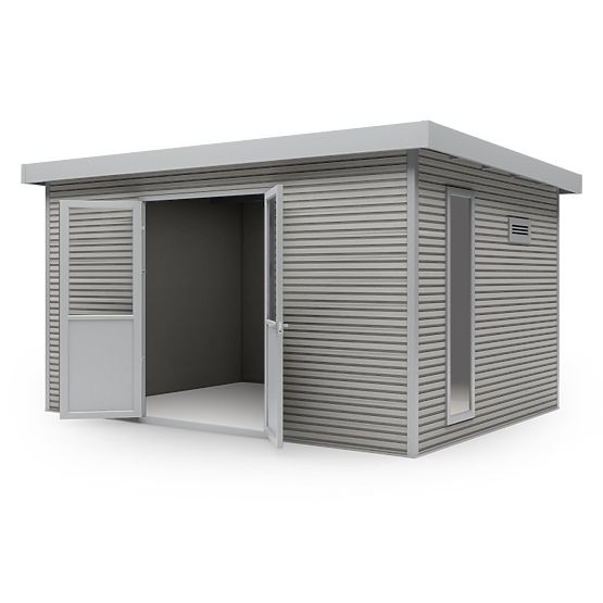 Záhradný domček Ardena 4x3 m 12 m², tmavošedý, kompozitné drevo, hliník, jednoduchá montáž