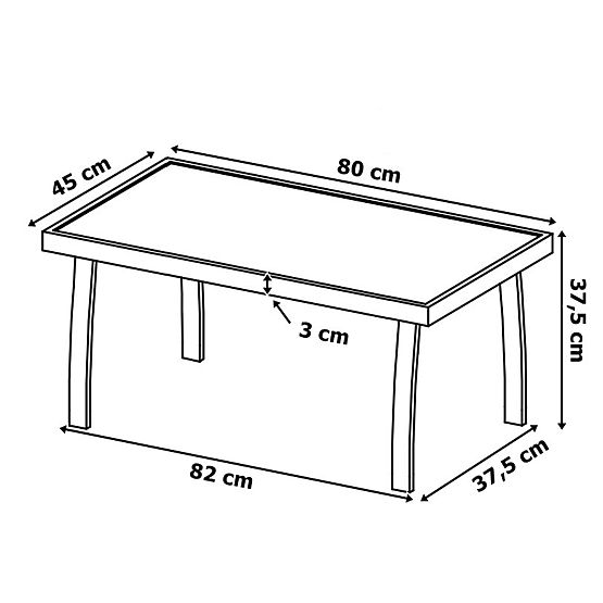 Záhradný nábytok set GRACIOSA BLACK