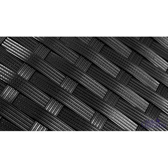 Záhradný nábytok z technoratanu (sofa 123cm, 2 x kreslo + stolík) UNICO čierny