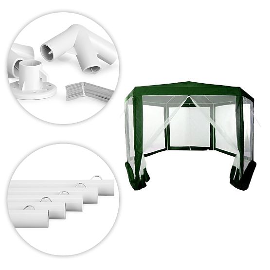 Záhradný pavilónový stan 2x2x2 m s moskytiérou zelený MultiGarden