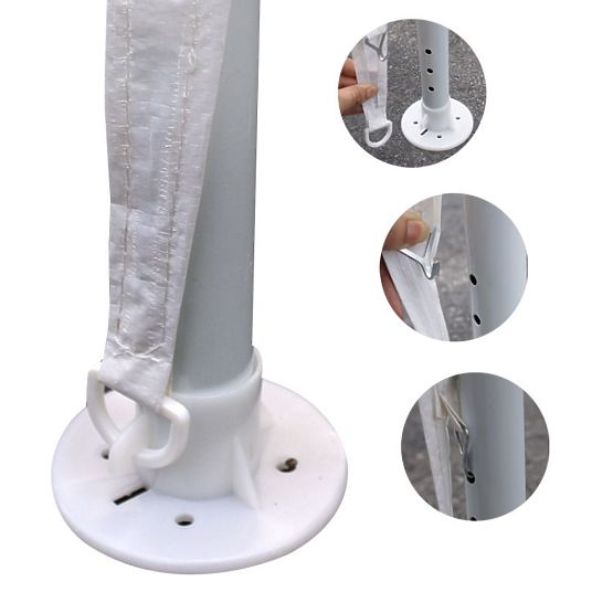 Záhradný predajný stan pavilón 3x9 m 8 stien biely MultiGarden