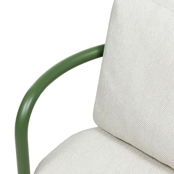 Záhradný set Amarello, stôl 220 cm + 6 stoličiek, hliníkový, svetlo béžový/zelený