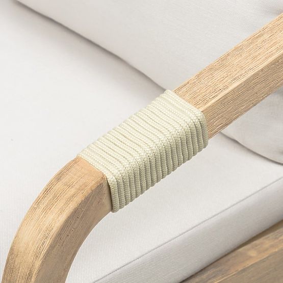 Záhradný set Castello, rozkladací stôl 200-295 cm + 8 stoličiek s výpletom, akáciové drevo FSC