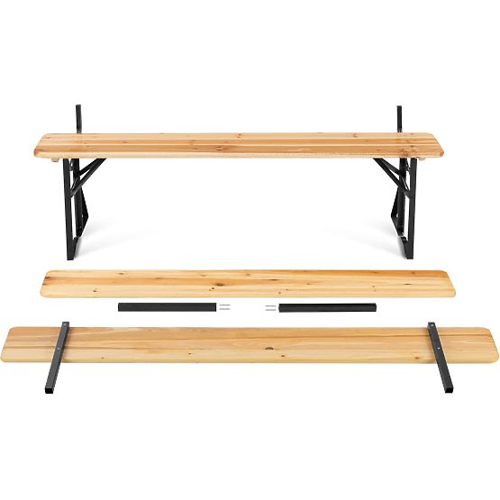 Záhradný set oceľovo-drevený PORTER 170 cm stôl + 2 lavice