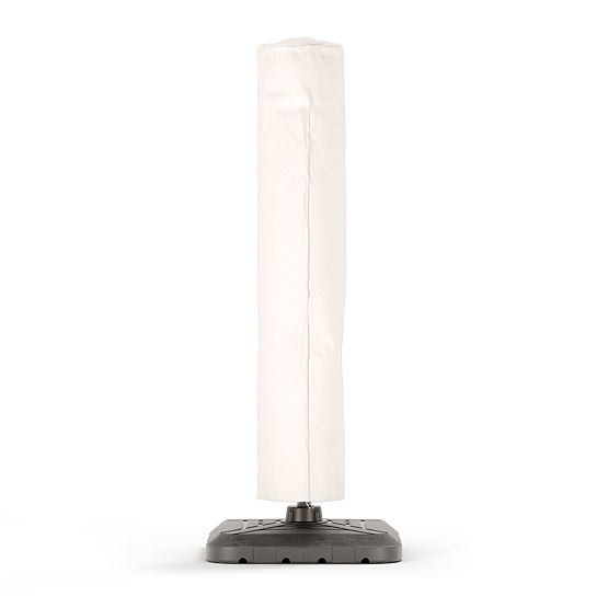 Záhradný slnečník na výložníku Shade Deluxe 4x3 m s obalom a solárnym LED osvetlením, otočný