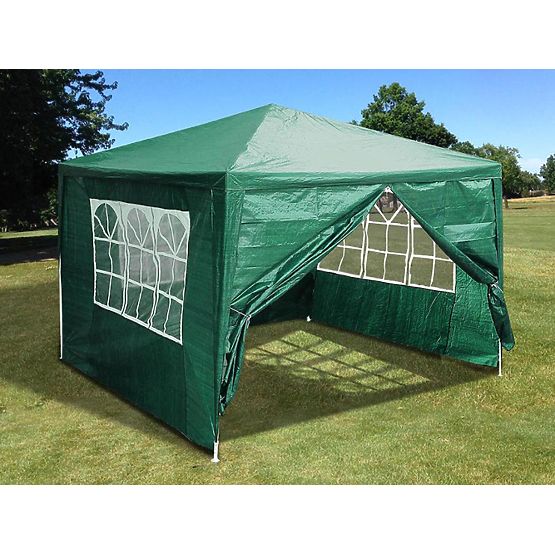 Záhradný stanový pavilón 3x3 m 4 steny zelený MultiGarden
