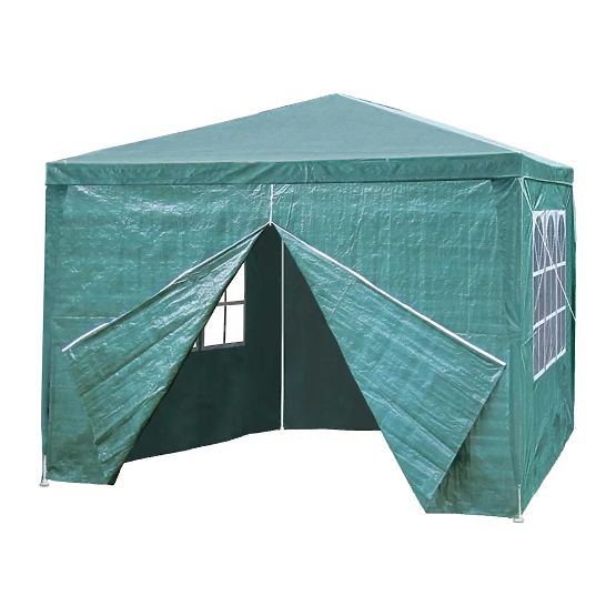 Záhradný stanový pavilón 3x3 m 4 steny zelený MultiGarden