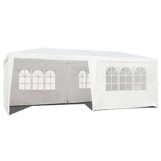 Záhradný stanový pavilón 3x6 m 6 stien biely MultiGarden