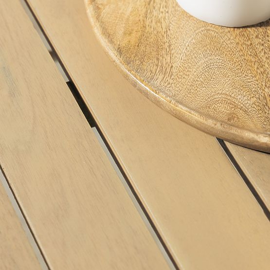 Záhradný stôl Fioli okrúhly 100 cm, akáciové drevo FSC, biely