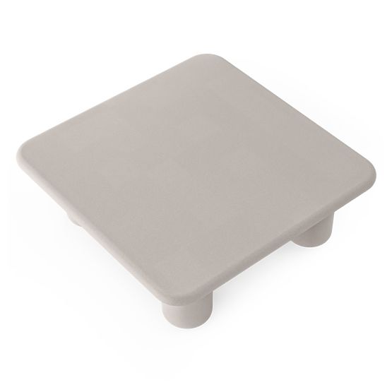 Záhradný stolík Vibonis 100 cm, štvorcový, cementový, svetlo béžový