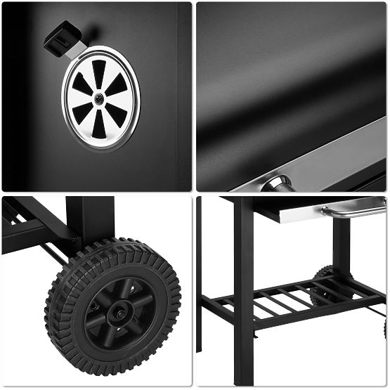 Záhradný uhlíkový gril CARBON čierny