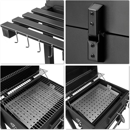 Záhradný uhlíkový gril s poklopom MEJOR