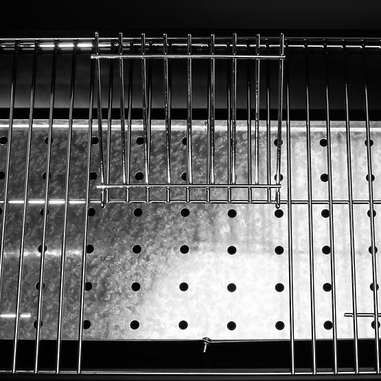 Záhradný uhlový gril 2 rošty popolník BAREL